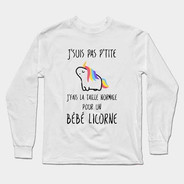 Jsuis Pas Ptite Unicorn T Shirts Long Sleeve T-Shirt by huepham613